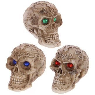 Mini Celtic Skulls with Gem Eyes Figurine - 5cm