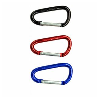 Mini D Shape Carabiner Accessory 3 Pack- Assorted Colours 