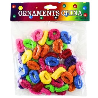Mini Donut Jersey Elastics - Assorted (50pcs)