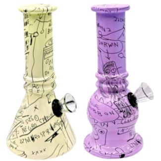 Mix Graffiti Glass Waterpipe (5.5 inch) - Assorted