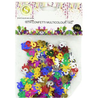 "16th" Birthday Multicolour Confetti (14g)