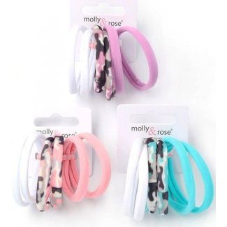 Molly & Rose Jersey Elastics (6 Elastics Pack) - Dark Asst 