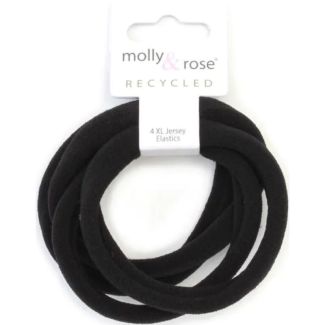 Molly & Rose Black Extra Large Jersey Ponios Elastics - 7cm