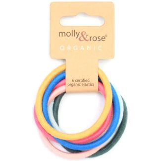 Molly & Rose Organic Cotton Elastics - Bright Assorted Colours (4.5cm)