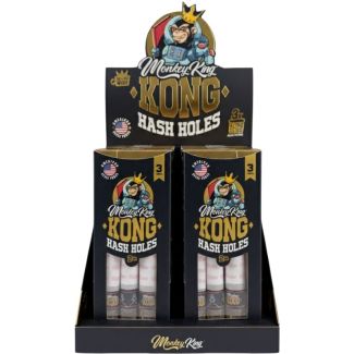 Monkey King- King Size Glass Filter Tubes: Hash Holes - Black (3 Tubesx10 Pack)