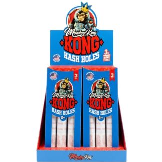 Monkey King- King Size Glass Filter Tubes: Hash Holes - Blue (3 Tubesx10 Pack)