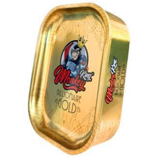 Monkey King Metal Rolling Tray Storage Box - Billionaire Gold 