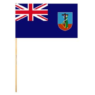 Montserrat Hand Flag - 12" x 18"