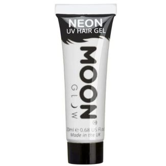 Moon Glow Neon UV Hair Gel - White