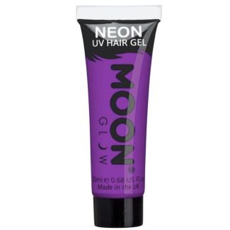 Moon Glow Neon UV Hair Gel - Intense Purple
