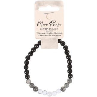 Moon Phase Crystal Stretch Bracelet
