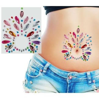 Multicolour Button Jewellery with Strass - 10x15cm