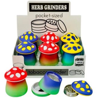 Mushroom Design 3-Part Plastic Handmuller - Assorted Colours (6.5 X 5cm)
