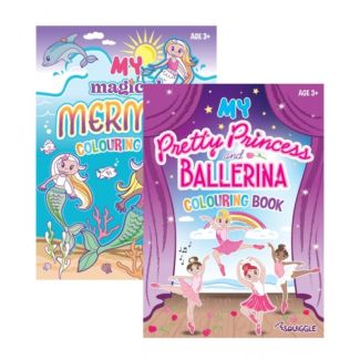 My Princess, Ballerina & Mermaid Colouring Book - 40 Pages - Assorted 