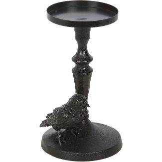 Mystic Raven Resin Pillar Candle Holder – 16.5cm