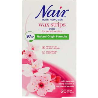 Nair Body Wax Strips For Sensitive Skin - 20 Wax Strips 