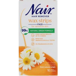 Nair Face Wax Strips For Sensitive Skin - 16 Wax Strips 