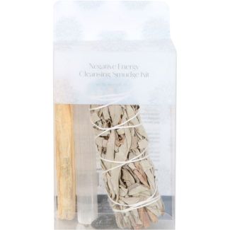 Negative Energy Smudge Kit with Hematite Crystal