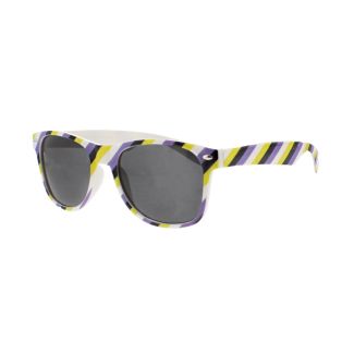 Non Binary Coloured Striped Sunglasses