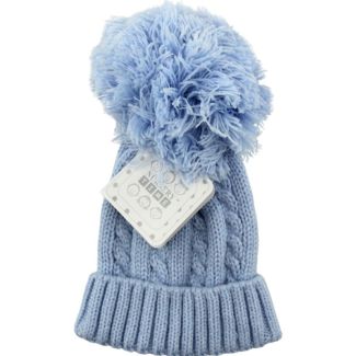 Nursery Time Babies Bobble Hat -Sky