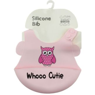 Nursery Time Baby Feeder Silicone Bib-Pink