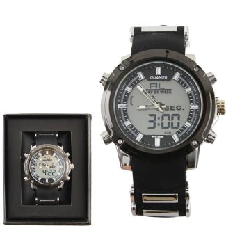 Wholesale Men's NY London Round Digital Watch With Silicone Strap 
