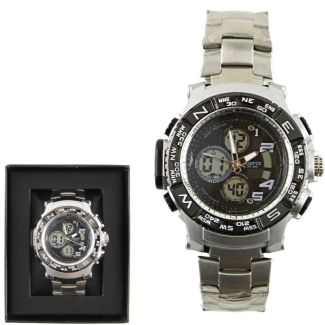 Wholesale Men's NY London Quamer Digital Round Metal Bracelet Watch 