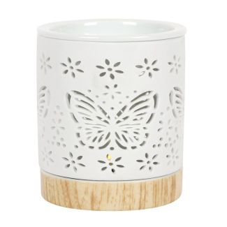 Matte Ceramic Butterfly Oil Burner 11cm 