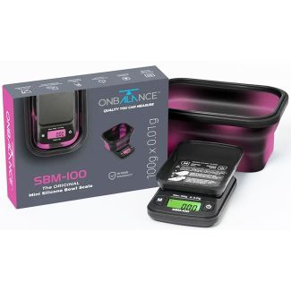 On Balance Mini Silicone Pink/Black Bowl Scale  - SBM 100 (100g x 0.01g)