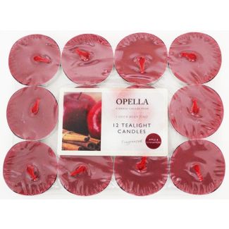 Opella Tealight Candles-Dark Cherry (Pack of 12)