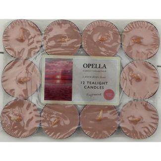 Wholesale Opella Tealight Candles-Sunset Pink (Pack of 15)