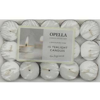 Opella Tealight Candles- 3 Hour Burn Time