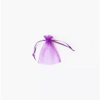 Wholesale Organza Gift Bag - Purple (10x7.5cm)