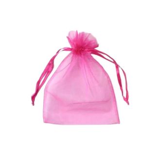 Wholesale Organza Gift Bag - Raspberry Pink (22x15cm)