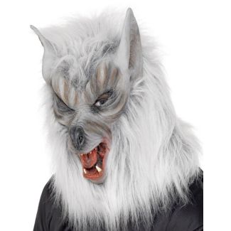 Overhead Latex Grey Wolf Mask 