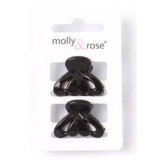 Pack Of 2 Heart Shaped Clamps - Black 