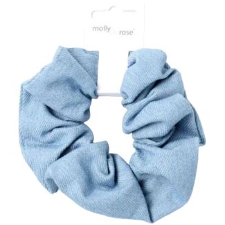 Denim Large Hair Scrunchie – Assorted - 13cm