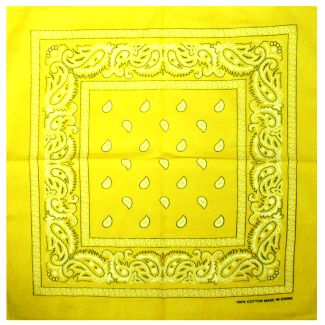 Paisley Bandana - Lemon Yellow 