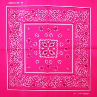 Paisley Bandana - Neon Pink