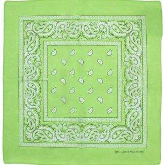 Paisley Print Bandana - Lime Green