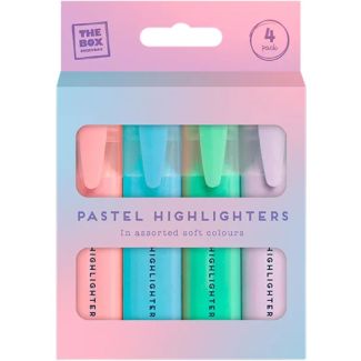 Pastel Colour Highlighter Pens – Pack of 4
