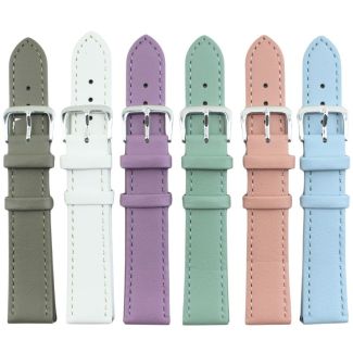 Pastel Leather Watch Straps - Assorted -  20mm