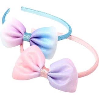 Pastel Ombre Glitter Bow Aliceband – 8mm