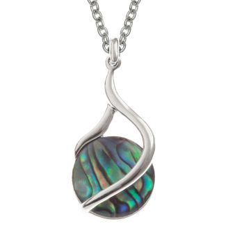 Paua Shell Twist Pendant Necklace