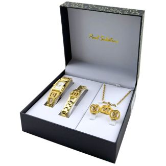 Paul Salatini Ladies Watch Gift Set - Gold (27104)