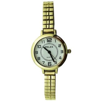 Wholesale Pelex Ladies Round Dial Metal Expander Strap Watch - Gold