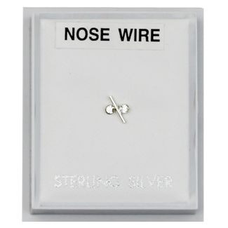 Sterling Silver Percentage Design Nose Wire 