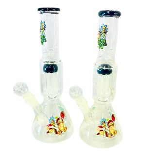 Percolator Glass Waterpipe (12inch) R&M Design - Assorted