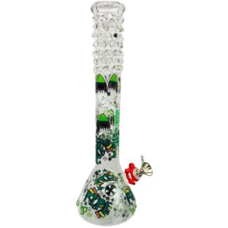Percolator Glass Waterpipe (15.5 inch)- Assorted
