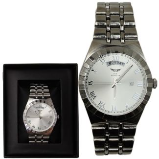 Wholesale Men's NY London Metal Bracelet Watch - Silver